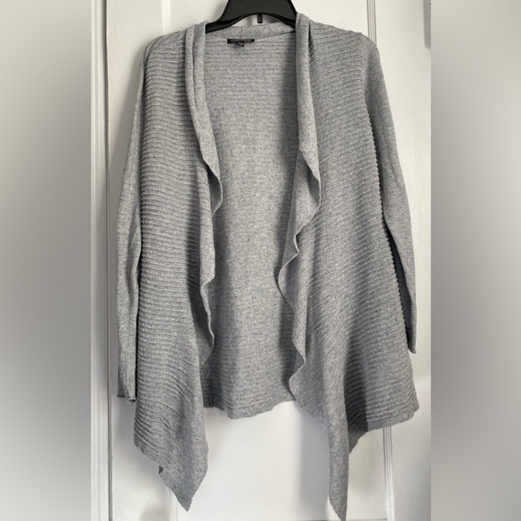 Eileen Fisher Ribbed Waterfall Long Sleeves open Cardigan, Size: Medium - Picture 2 of 10